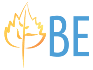 Birchlight Energy logo leaf and letters B and E