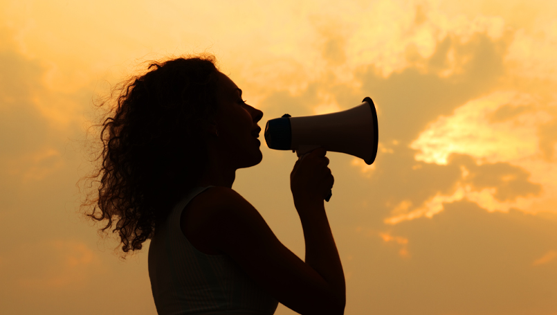 Woman speaking